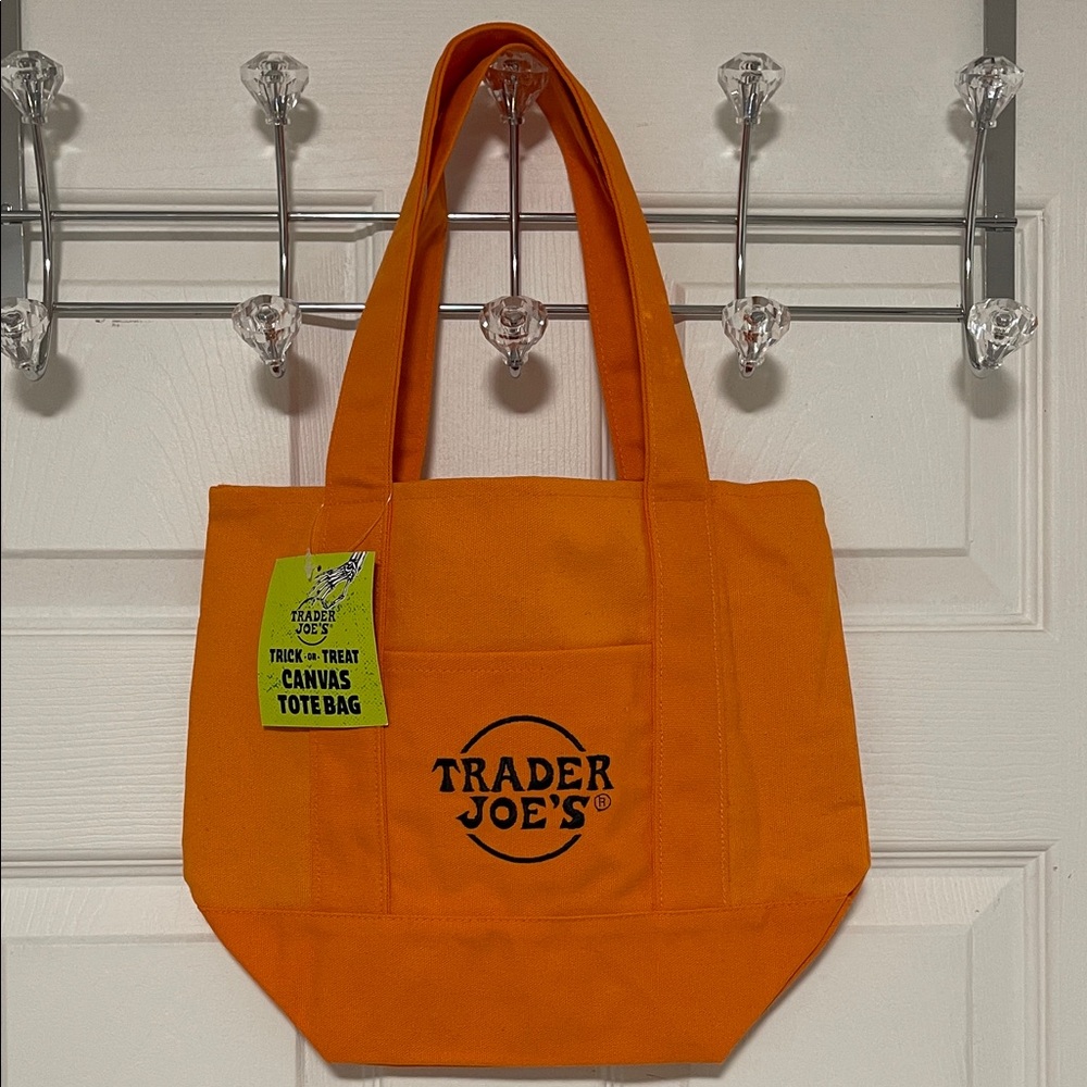 Trader Joe's Orange Canvas Tote Bag